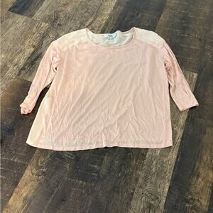 Tibi Blush Pink 3/4 Sleeve Blouse